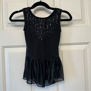 Black Sparkle Kids Leotard Costume Dress XS Size 4/5
